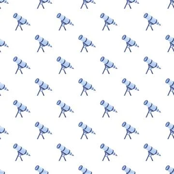 Telescope seamless pattern for astronomy and exploration concept Illustrazione stock