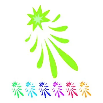 Telescope shooting star space vector cartoon graphic Stock Illustration