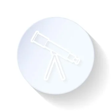 Telescope thin lines icon Stock Illustration