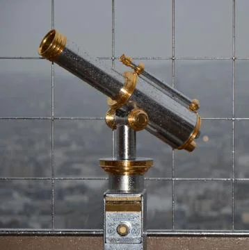 Telescope at the tower Eiffel Stock Photos
