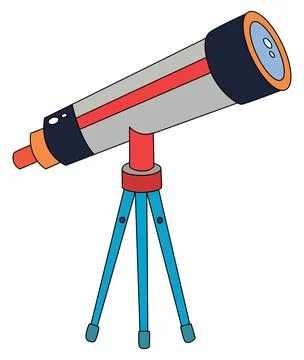 A telescope on a tripod vector illustration Stock Illustration