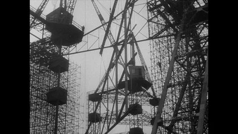 Telescope under construction, 1957, UK Stock Footage 130677376