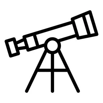 Telescope Vector Icon Design Illustration Illustrazione stock