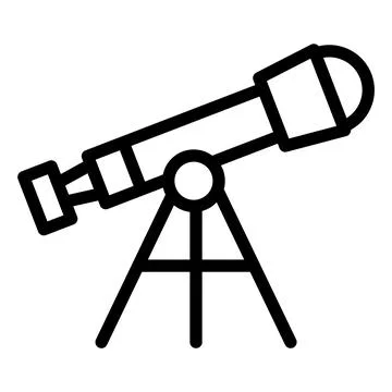 Telescope Vector Icon Design Illustration Stock Illustration