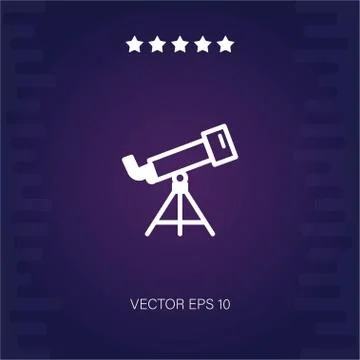 Telescope vector icon Stock Illustration