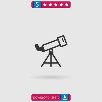 Telescope vector icon Stock Illustration