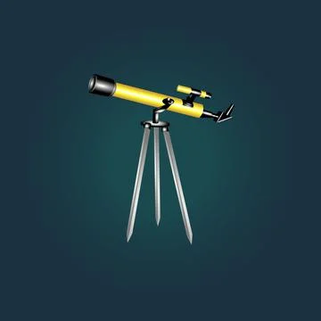 Telescope vector illustration on blank background Stock Illustration