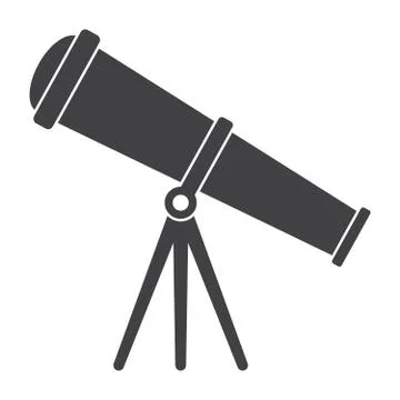 Telescope Vector Silhouette Stock Illustration