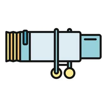 Telescope viewing device for astronomy and space exploration Stock Illustration