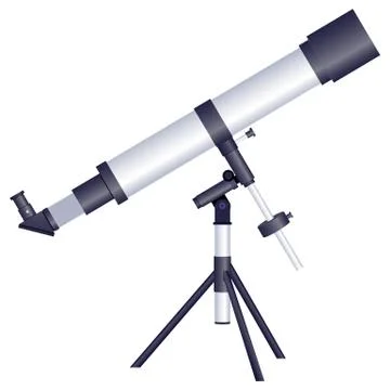Telescope on a white background Stock Illustration