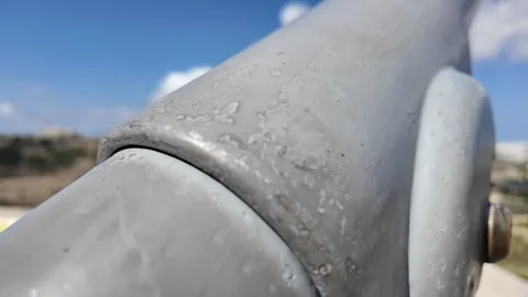 Telescopes on outdoor observation deck during sunset Vidéo 317119111