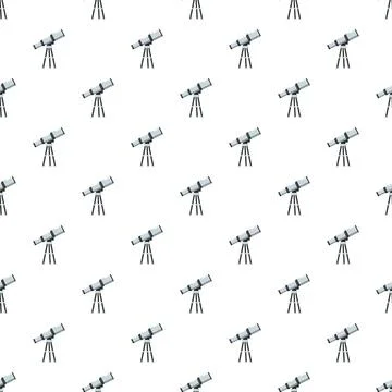 Telescopes pattern creating astronomy and science background Stock Illustration