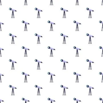 Telescopes repeating pattern concept for astronomy and science Stock Illustration