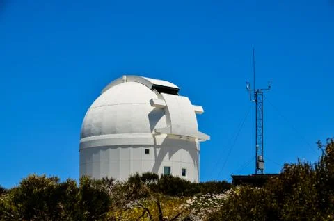 Telescopes of the teide astronomical observatory Stock Photos