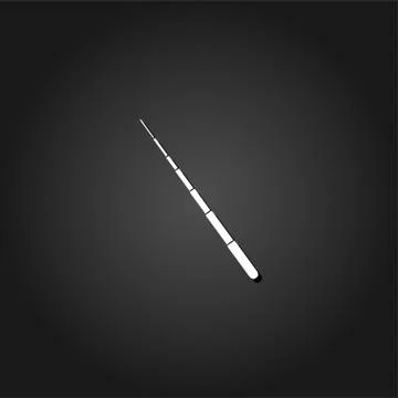 Telescopic Baton icon flat. Stock Illustration
