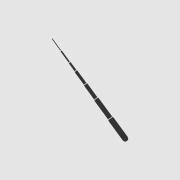 Telescopic Baton icon flat. Stock Illustration