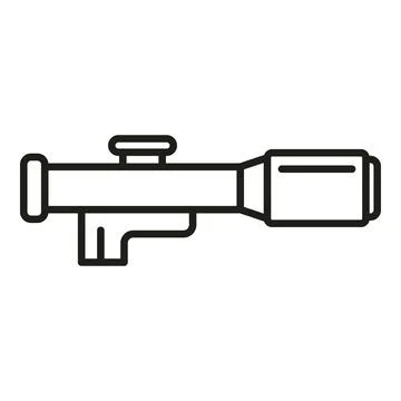 Telescopic cross icon outline vector. Rifle scope Illustrazione stock