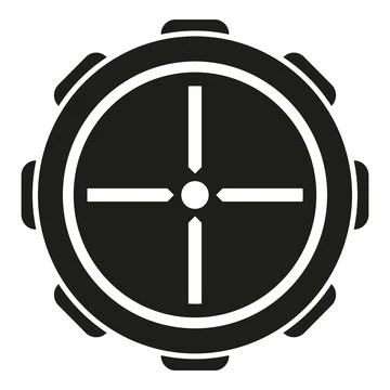 Telescopic cross icon simple vector. Rifle scope Stock Illustration