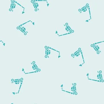 Telescopic handler construction vehicle glyph seamless pattern Stock Illustration