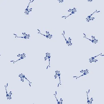 Telescopic handler construction vehicle glyph vector seamless pattern Illustrazione stock