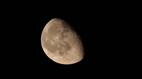 Telescopic view old moon Stock Footage 67353638