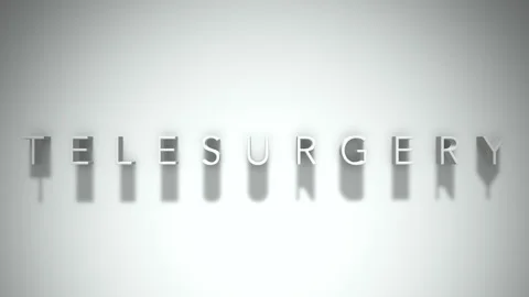 Telesurgery 3D title animation with shadows on a white background 스톡 동영상 297048045