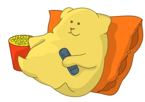 Televiewer pillow Stock Illustration