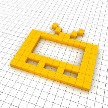 Television 3d icon Stock Illustration