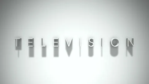 Television 3D title animation with shadows on a white background Stock Footage 296003983