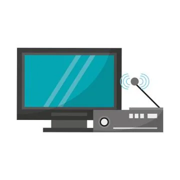 Television and codifier Ilustración de archivo