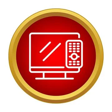 Television and remote control icon symbolizing entertainment Stock Illustration