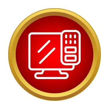 Television and remote control media entertainment icon Stock Illustration