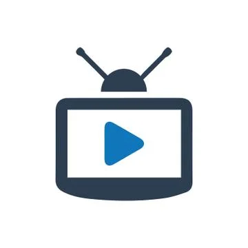 Television, Broadcasting Icon Illustrazione stock