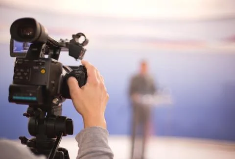 Television broadcasting Stock Photos