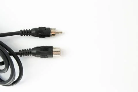 Television cable on a white background Stock Photos