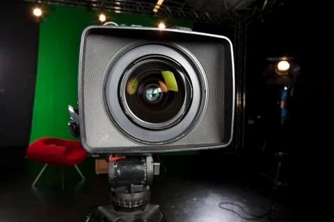 Television camera lens Stock Photos