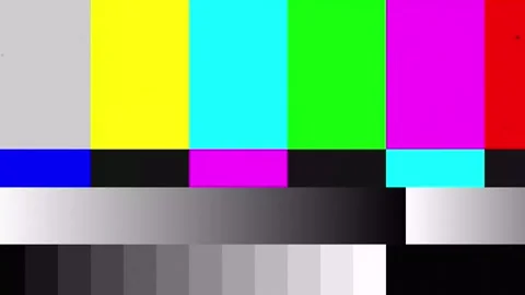 Television color bars test pattern, animated background Video stock 333977525