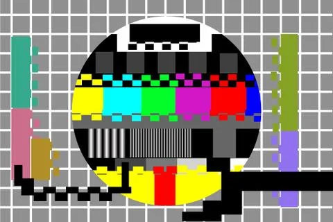 Television color test pattern Stock Illustration