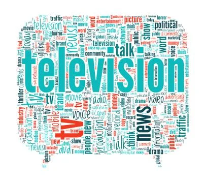Television Concept Word Cloud Stock Illustration