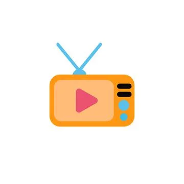 Television Conceptual Icon Vector Design Stock Illustration