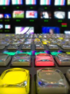 Television control room Stock Photos