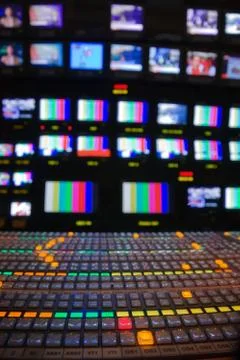 Television control room Stock Photos