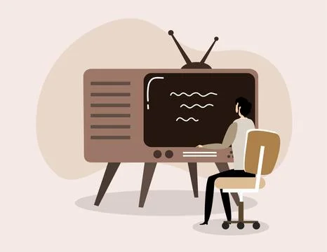 Television day vector background design for tv Illustrazione stock