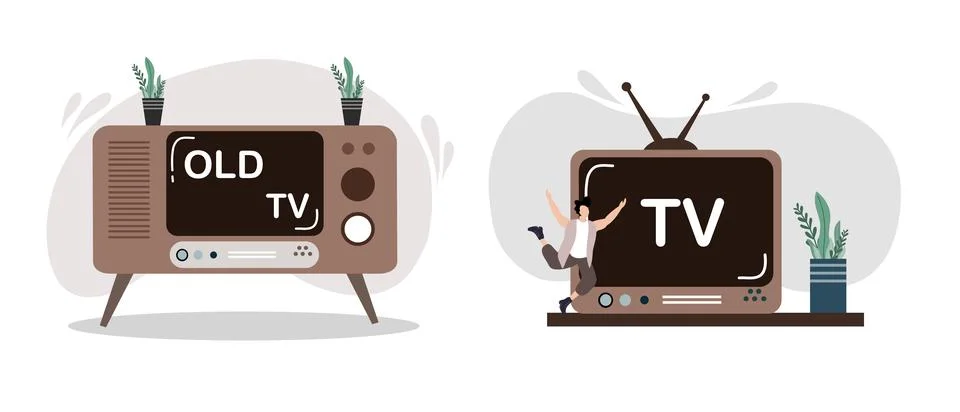 Television day vector background design for tv Stock-Illustration