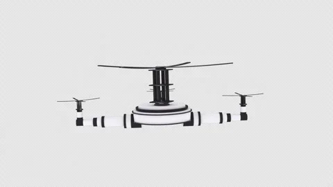 Television Drone Animation with transparent (alpha) background Stock Footage 252046643