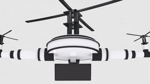 Television Drone Animation with transparent background Stock Footage 252046797