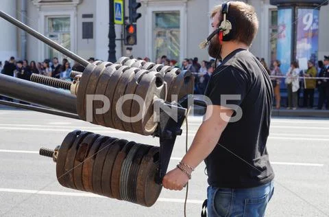 Television equipment for filming Stock Photos
