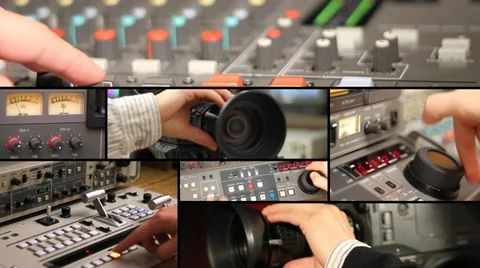 Television Equipment - multiscreen Stock Footage 12721283