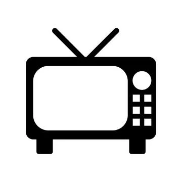 Television icon vector Stock Illustration