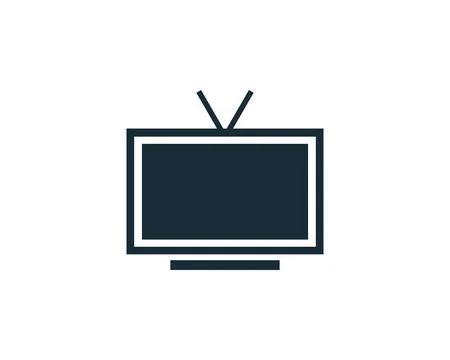 Television Icon Vector Logo Template Illustration Design Stock Illustration